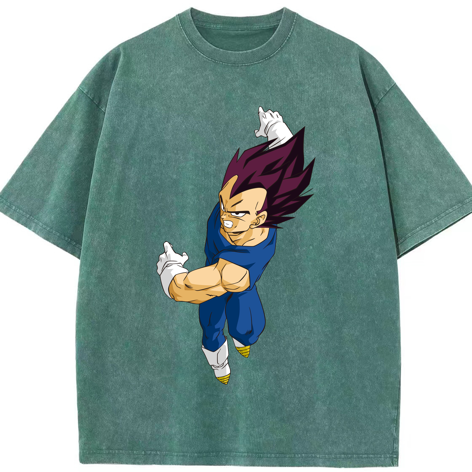 （画像用） ドラゴンボール ベジータ四世（Bejīta Yonsei）DRAGON BALL Vegeta IV 綿100% ヴィンテージ風 半袖Tシャツ（フロントプリント）